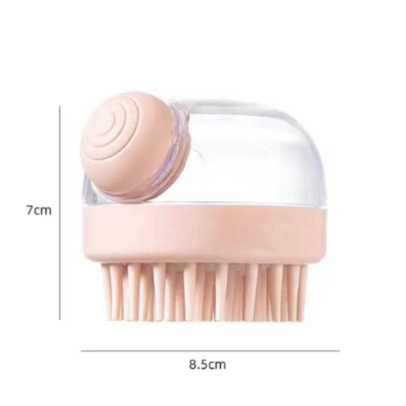 Silikon Haustier-Badebürste mit Shampoo-Spender